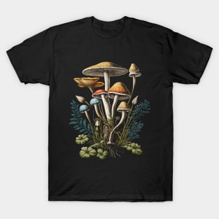 Cottagecore Aesthetic Mushrooms And Plants Women T-Shirt